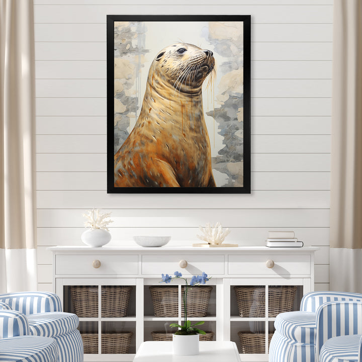 Magnificent Sea Lion - Sea Lion Canvas Wall Art