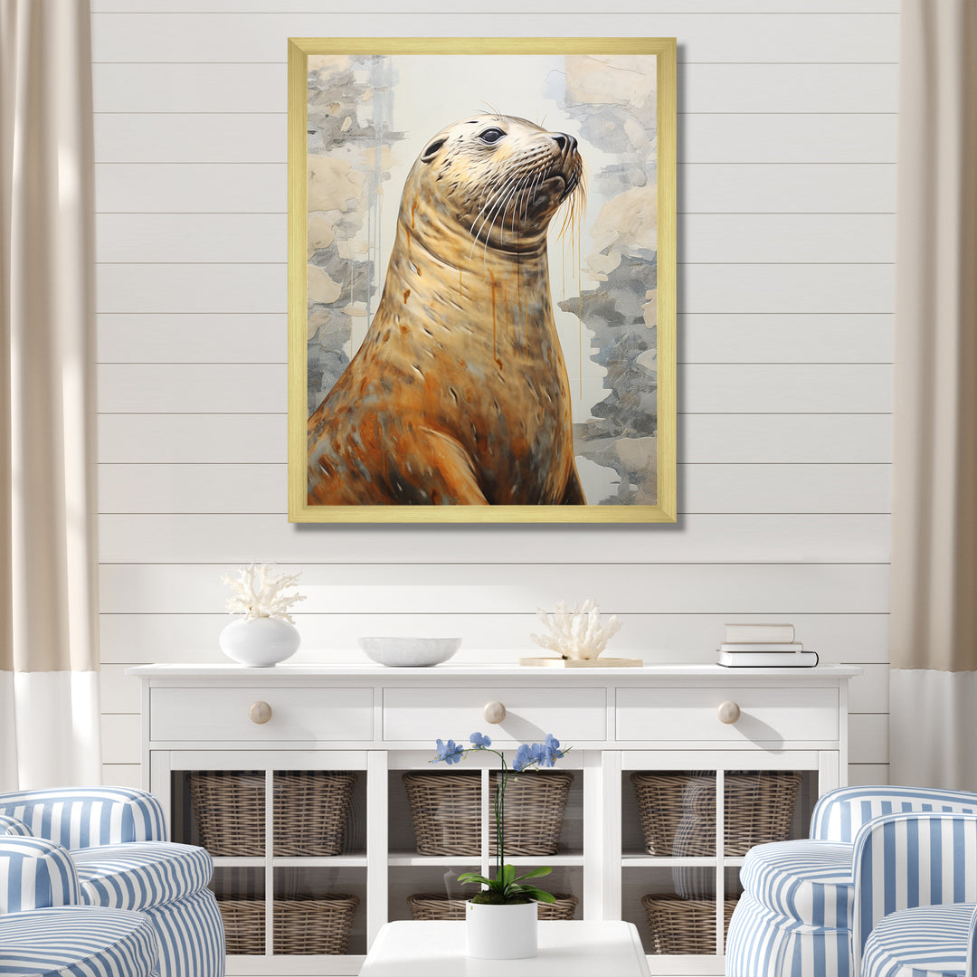 Magnificent Sea Lion - Sea Lion Canvas Wall Art