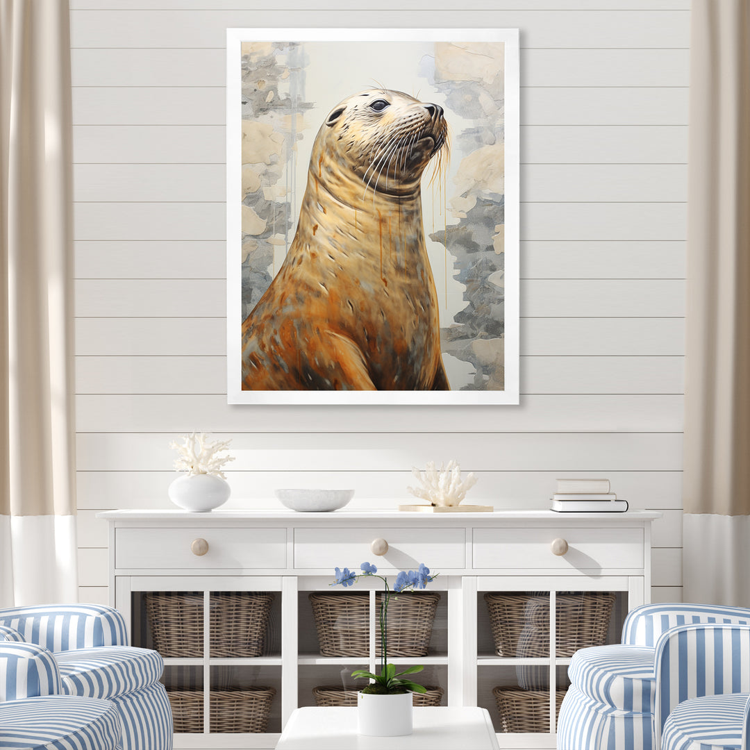 Magnificent Sea Lion - Sea Lion Canvas Wall Art