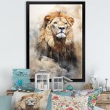 Majestic King Of Lions - Lion Canvas Wall Art