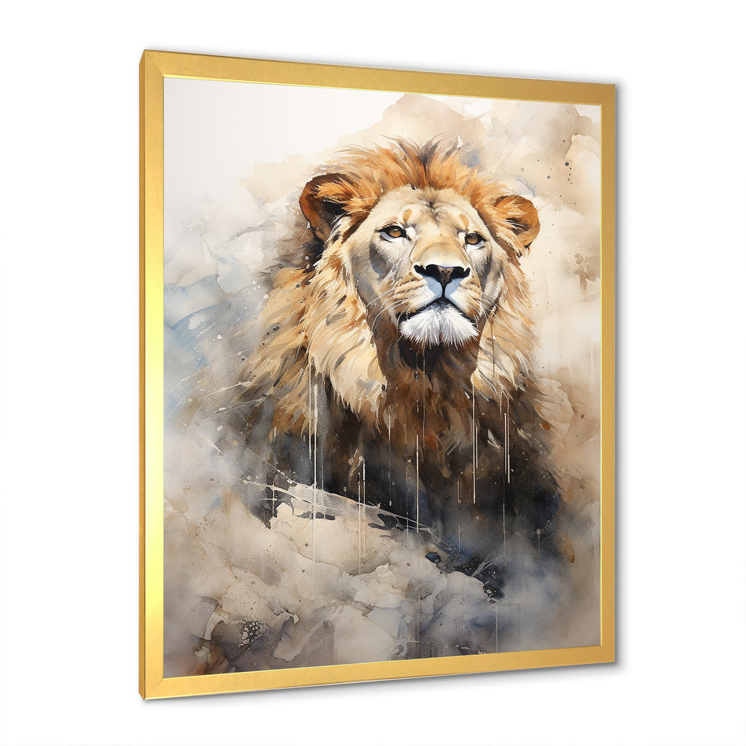Majestic King Of Lions - Lion Canvas Wall Art