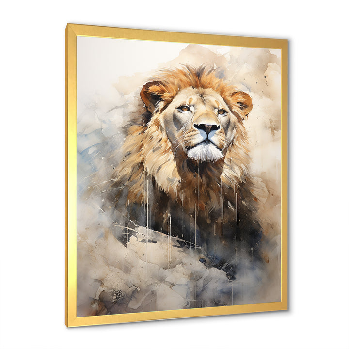 Majestic King Of Lions - Lion Canvas Wall Art