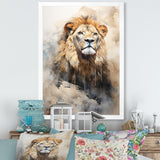 Majestic King Of Lions - Lion Canvas Wall Art
