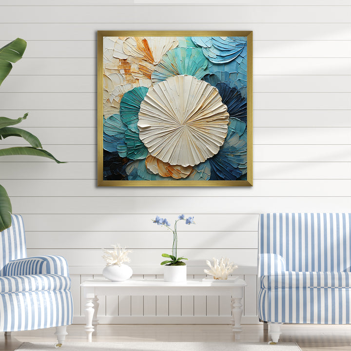 Coastal Mosaic Sea Creatures - Seashell Wall Art Prints