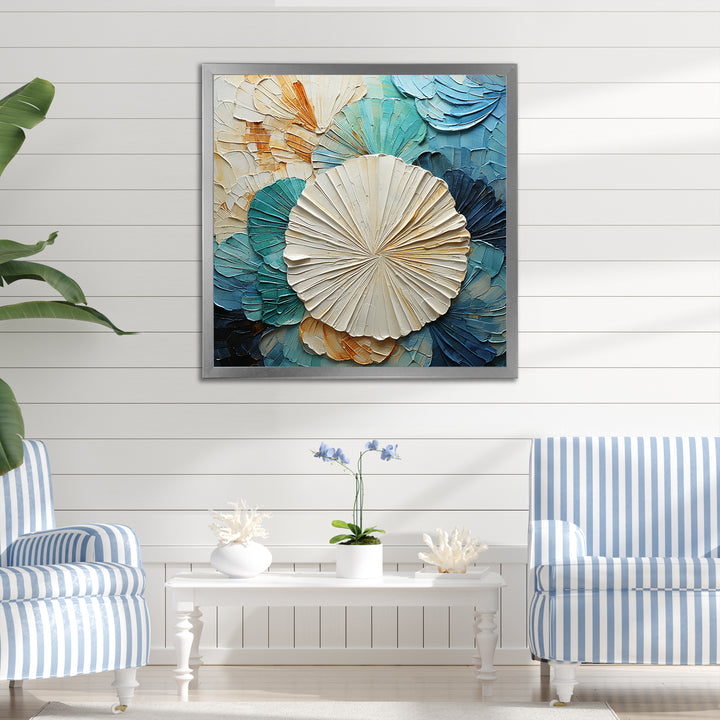 Coastal Mosaic Sea Creatures - Seashell Wall Art Prints