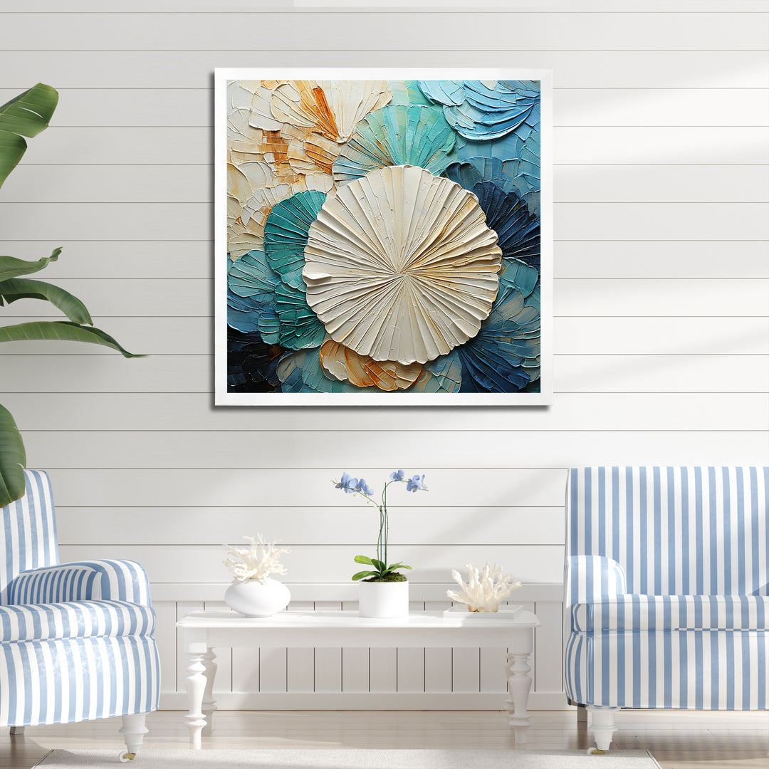 Coastal Mosaic Sea Creatures - Seashell Wall Art Prints