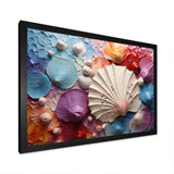 Coastal Seashell Tranquility - Multi-Color Seashell Wall Art
