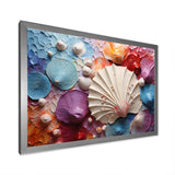 Coastal Seashell Tranquility - Multi-Color Seashell Wall Art