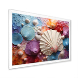 Coastal Seashell Tranquility - Multi-Color Seashell Wall Art