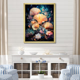 Seashells In A Cosmic Galaxy - Seashell Living Room Wall Art