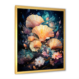 Seashells In A Cosmic Galaxy - Seashell Living Room Wall Art