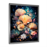 Seashells In A Cosmic Galaxy - Seashell Living Room Wall Art