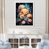 Seashells In A Cosmic Galaxy - Seashell Living Room Wall Art