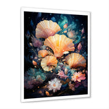 Seashells In A Cosmic Galaxy - Seashell Living Room Wall Art