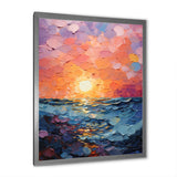 Coastal Harmony Dreamscape Sunset - Seashell Canvas Wall Art