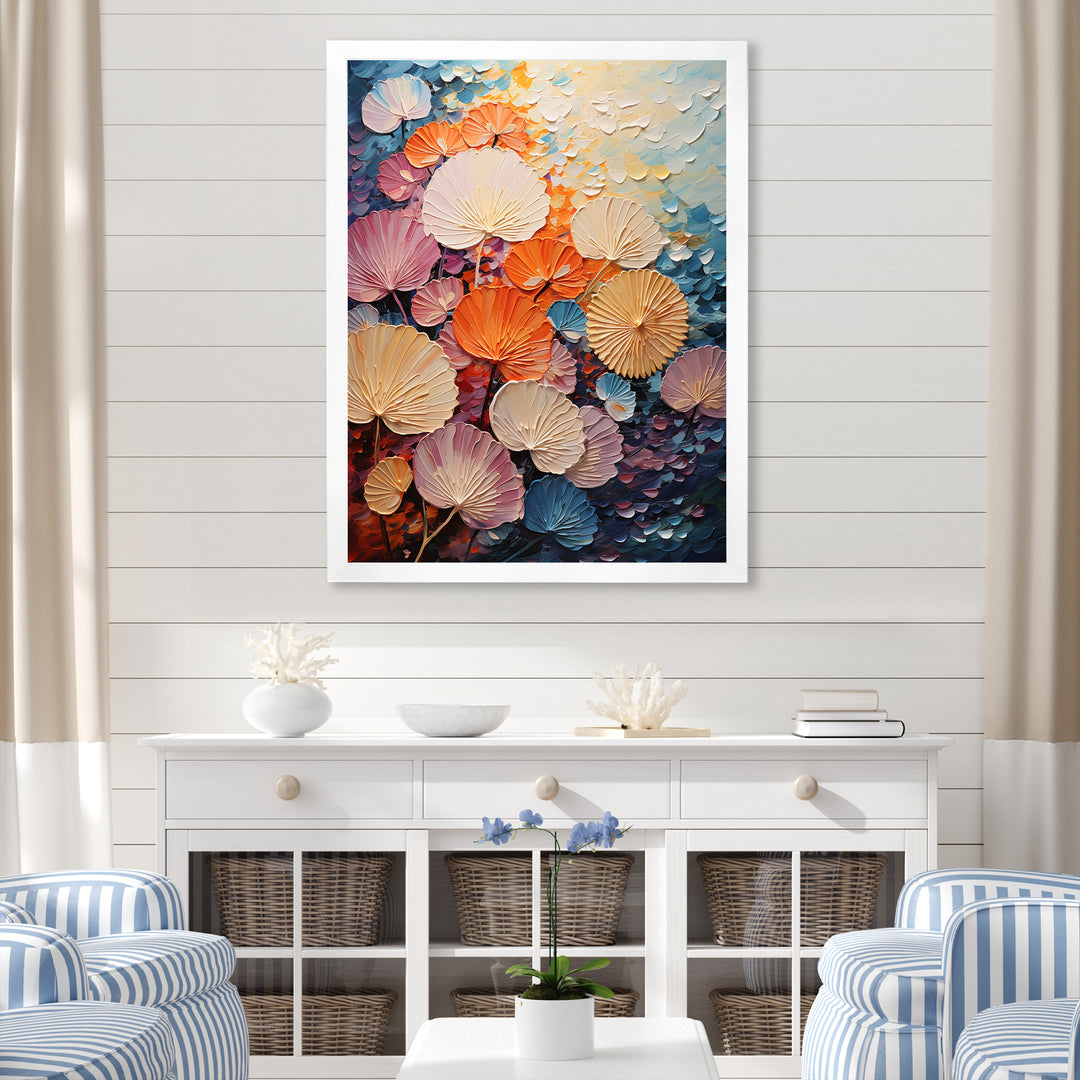 Coastal Harmony Dreamscape - Seashell Canvas Wall Art