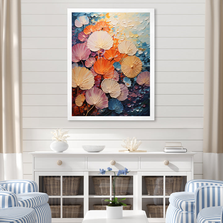 Coastal Harmony Dreamscape - Seashell Canvas Wall Art