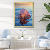 Seashell Oceanic Elegance At Sunset - Seashell Wall Art Prints