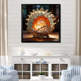 Magical Golden Seashell Relics - Beige Seashell Wall Art