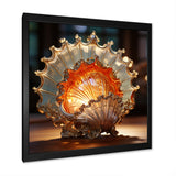 Magical Golden Seashell Relics - Beige Seashell Wall Art