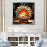 Magical Golden Seashell Relics - Beige Seashell Wall Art