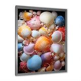 Seashells On Dreamy Tide - Seashell Framed Canvas Art