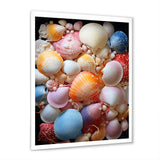 Seashells On Dreamy Tide - Seashell Framed Canvas Art