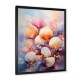 Multicolor Seashells Coastal Collage - Seashell Large Canvas Wall Art