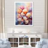 Multicolor Seashells Coastal Collage - Seashell Large Canvas Wall Art