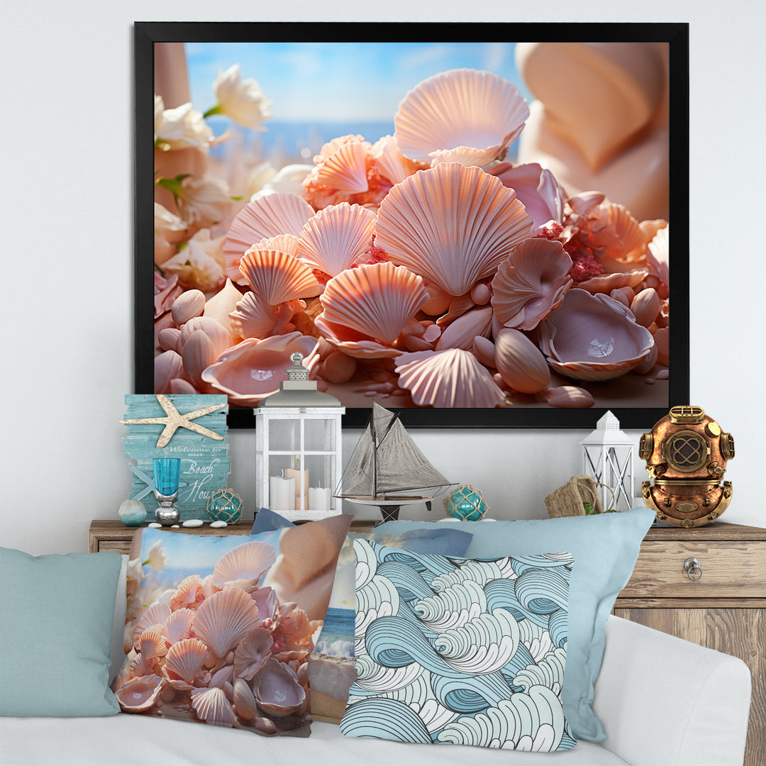 Romanticism Seashells - Seashell Canvas Wall Art