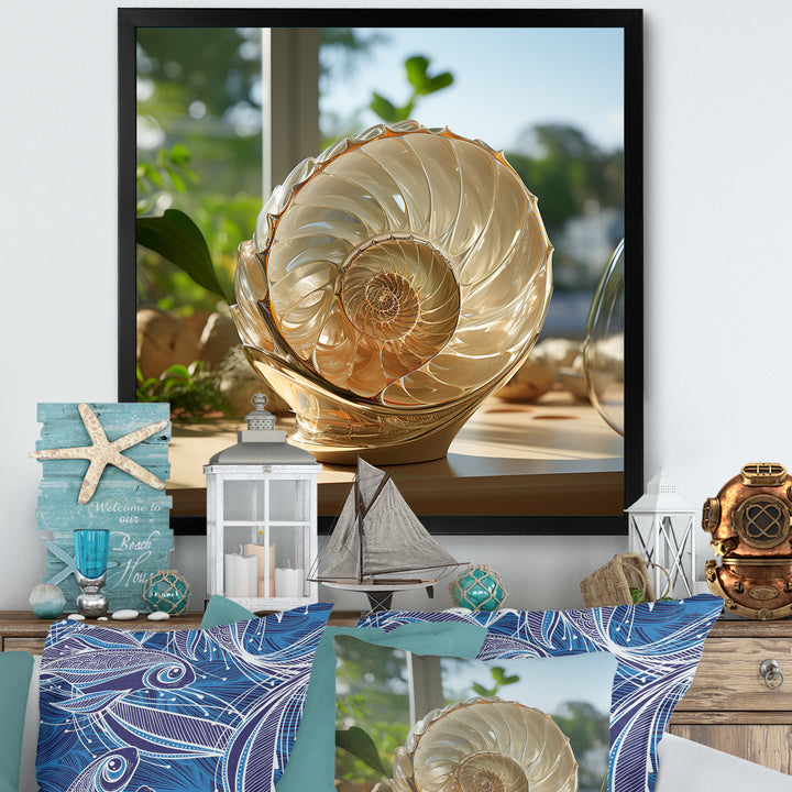 Seashell Treasures Vase - Seashell Wall Art Prints