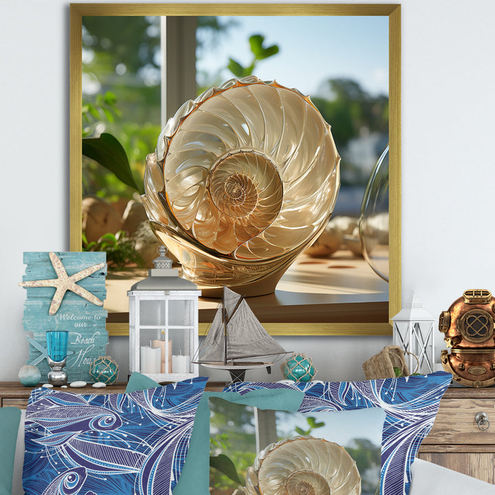 Seashell Treasures Vase - Seashell Wall Art Prints