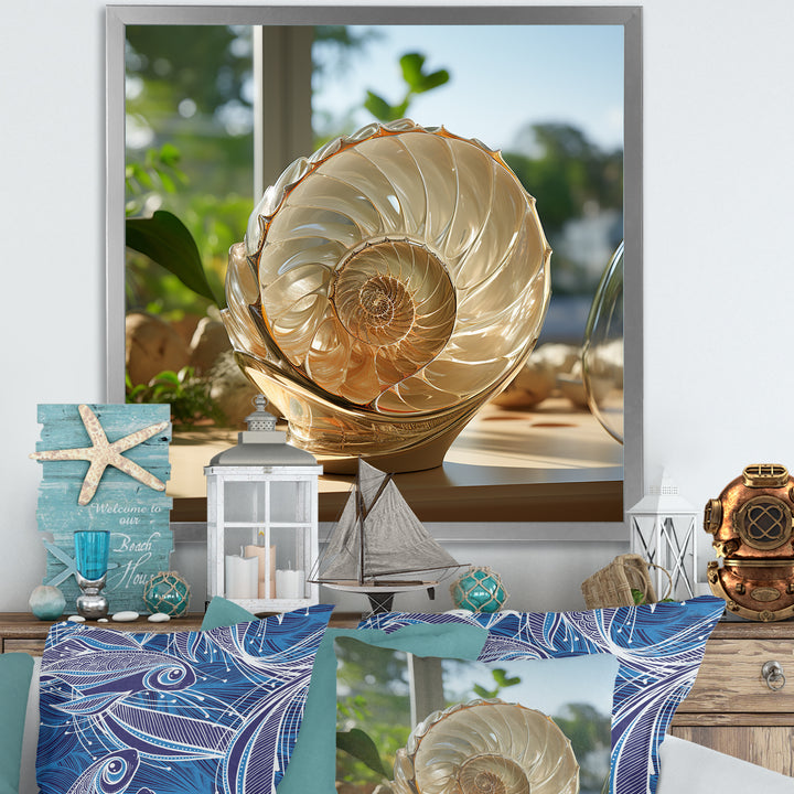 Seashell Treasures Vase - Seashell Wall Art Prints