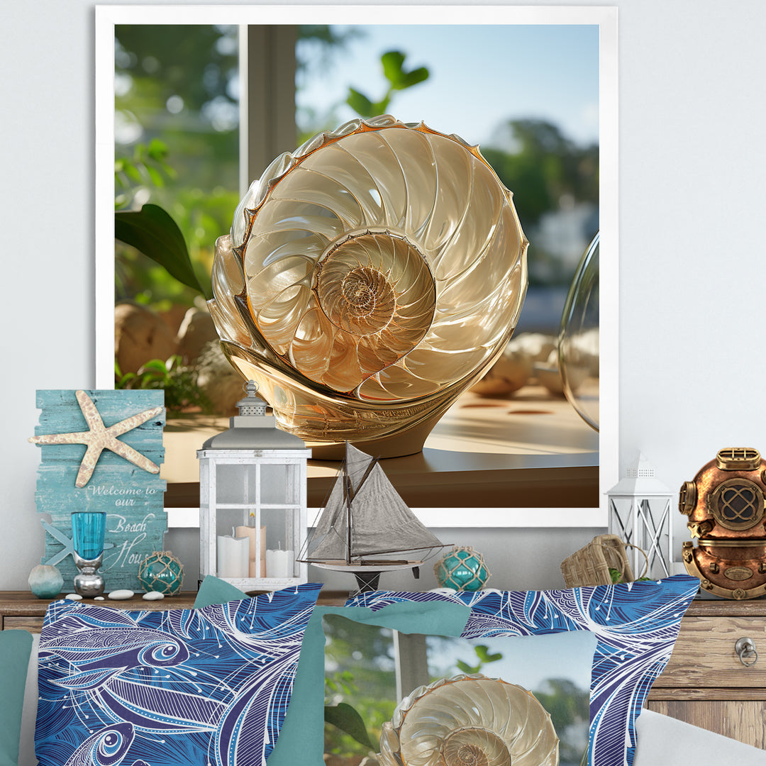 Seashell Treasures Vase - Seashell Wall Art Prints