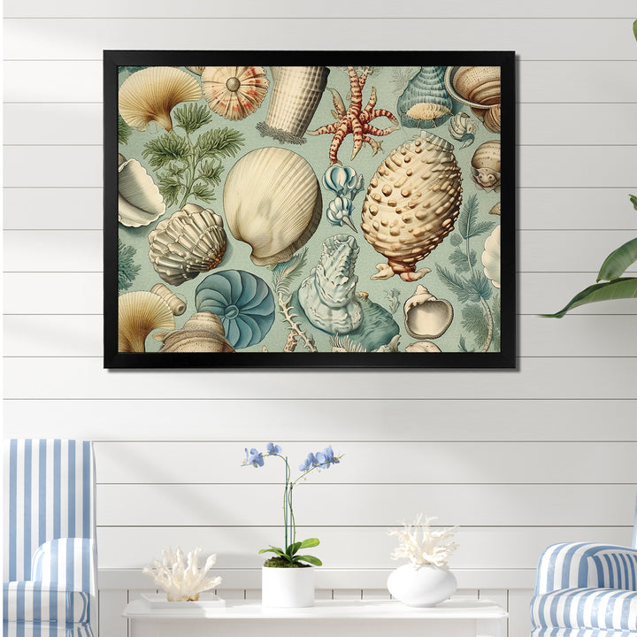 Vintage Seashell Treasures - Seashell Wall Art Prints