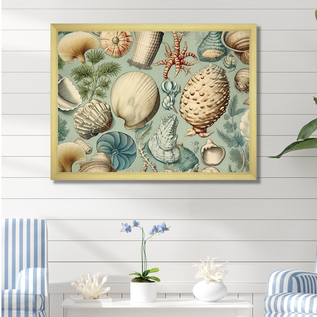 Vintage Seashell Treasures - Seashell Wall Art Prints