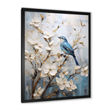 Minimalist Blossoms And Birds Of Spring - Floral Canvas Wall Art