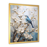 Minimalist Blossoms And Birds Of Spring - Floral Canvas Wall Art