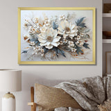 Seasonal Flowers Charm In Winter I - Floral Canvas Wall Art