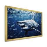 Bull Shark Depths Photography - Shark Framed Canvas Art