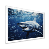Bull Shark Depths Photography - Shark Framed Canvas Art