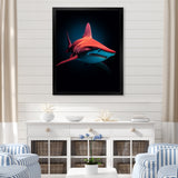 Red Shark Photo Haven - Shark Home Decor Art