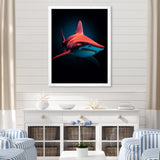 Red Shark Photo Haven - Shark Home Decor Art