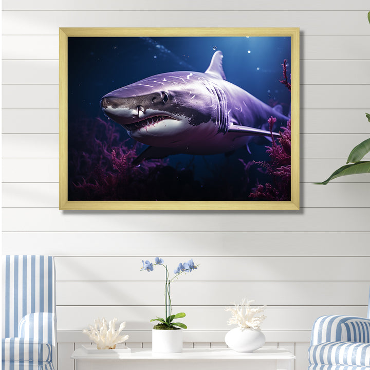 Oceans Purple Ghost Shark Photography - Shark Wall Art Prints