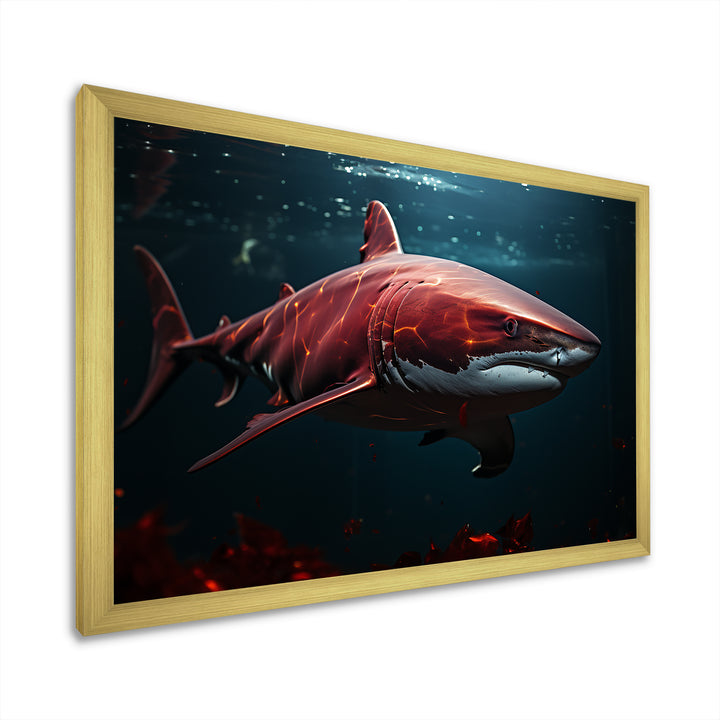Oceans Red Ghost Shark Photography - Red Shark Wall Art