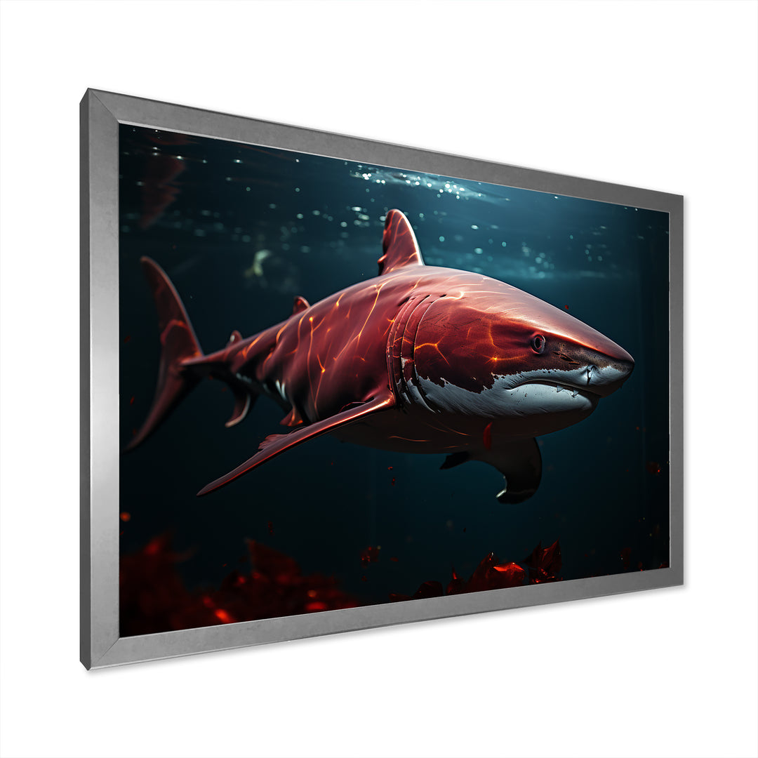 Oceans Red Ghost Shark Photography - Red Shark Wall Art