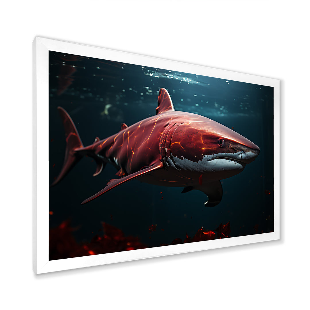 Oceans Red Ghost Shark Photography - Red Shark Wall Art
