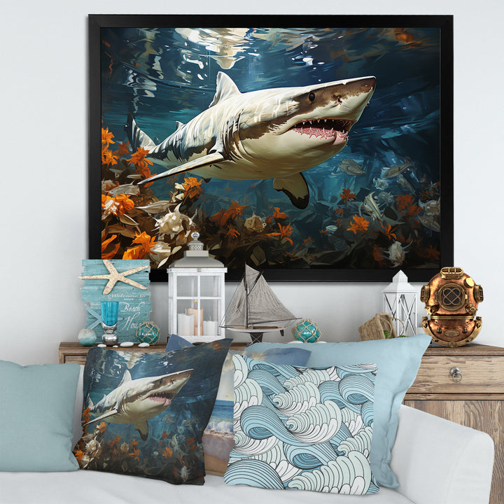 Shark Ballet Painting - Gray Shark Wall Art