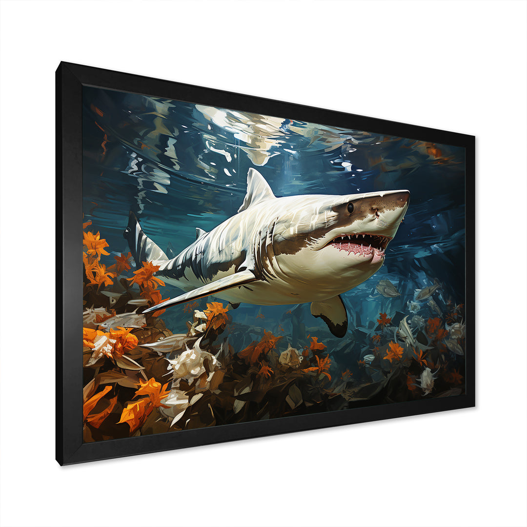 Shark Ballet Painting - Gray Shark Wall Art
