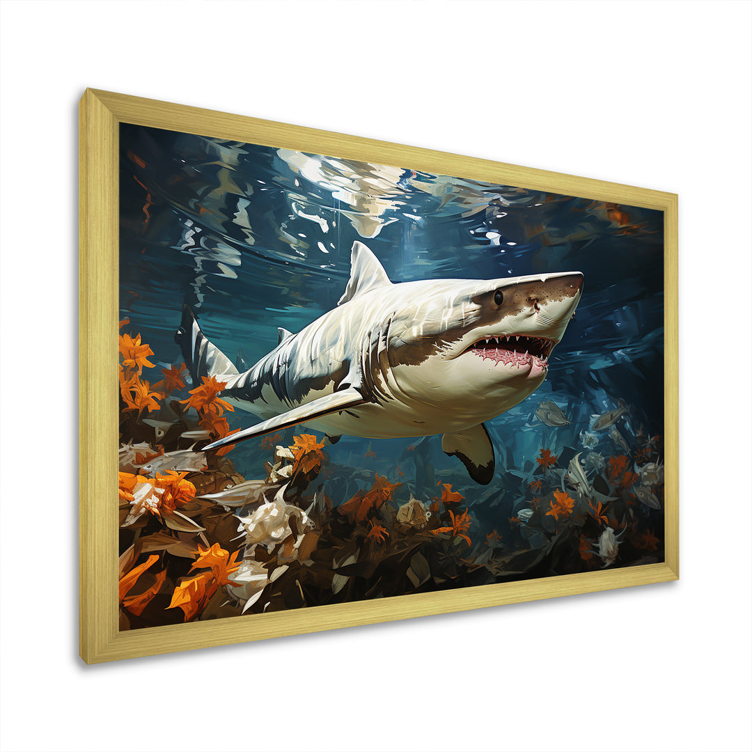 Shark Ballet Painting - Gray Shark Wall Art